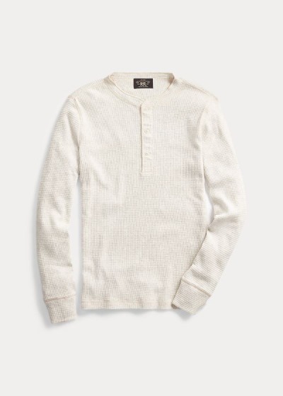 Men's Ralph Lauren Waffle-Knit Henley Shirts | 412605TIN